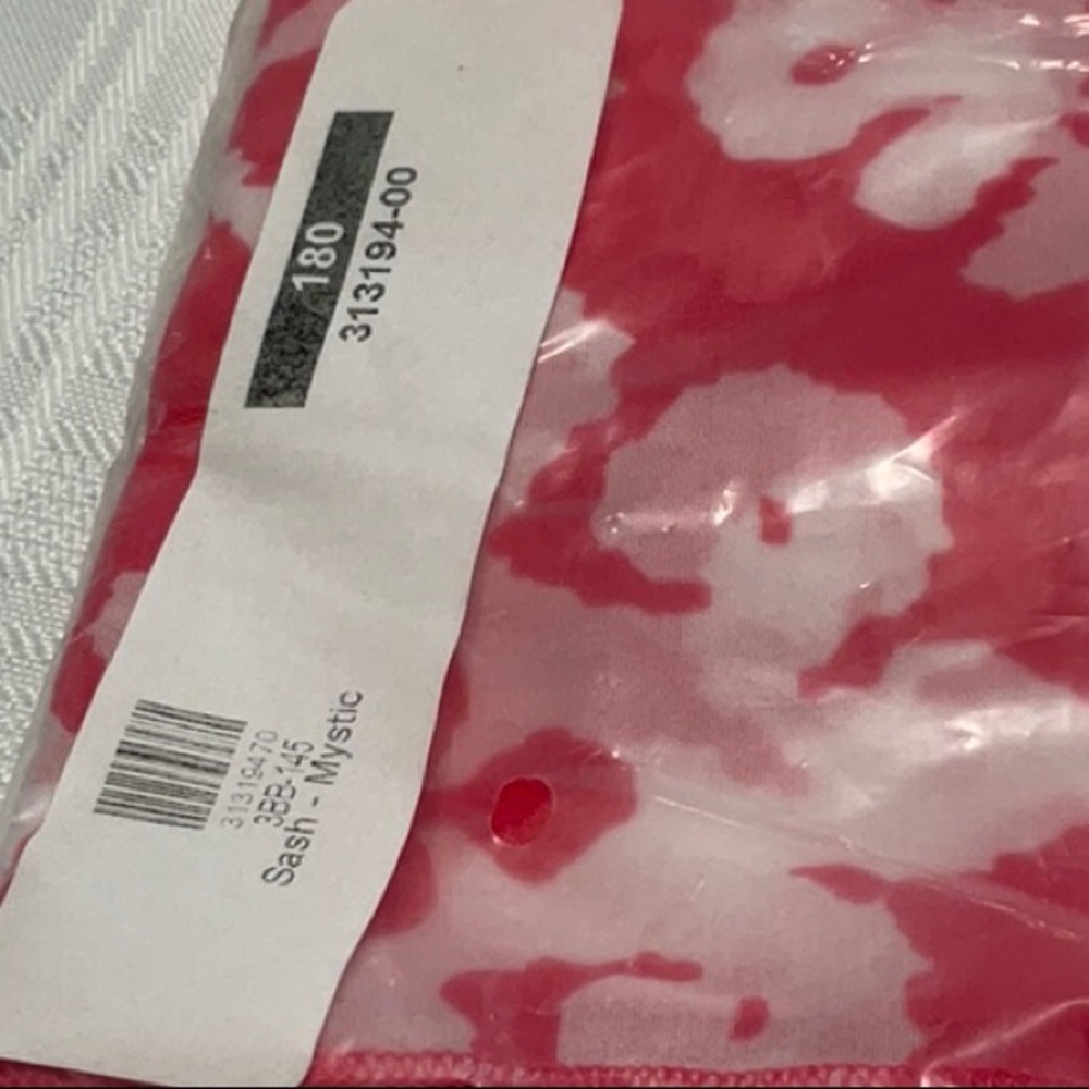Pink and White Patterned Fabric Summer Sash Mystic - Picture 4 of 4